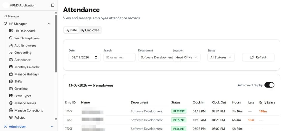 Attendance Tracking