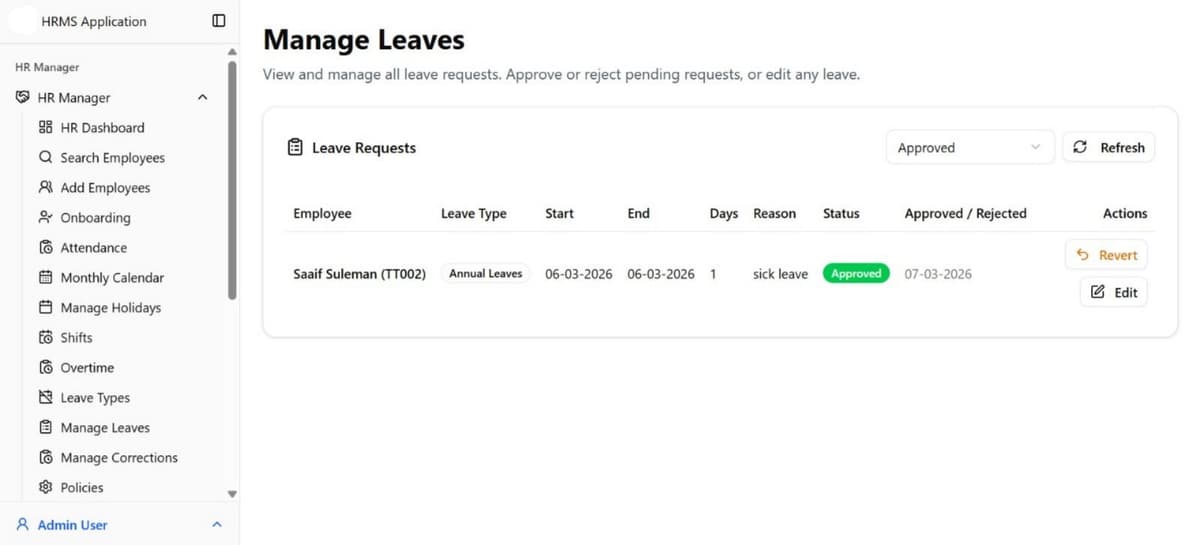 Leave Management